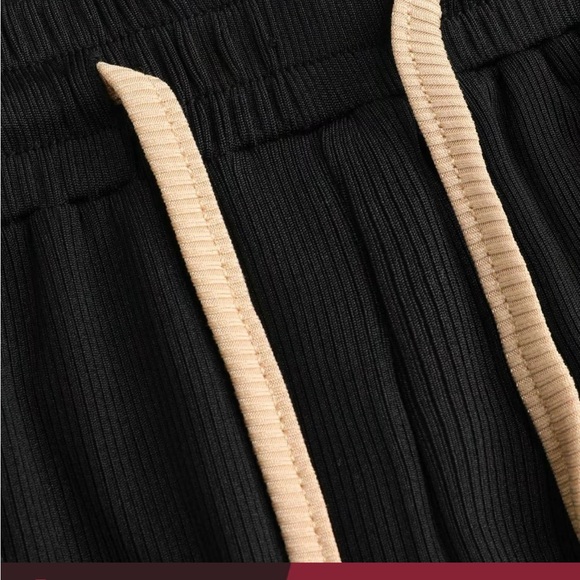 Women's Ruched Tank Top & Drawstring
Waist Pants Ribbed Set - Picture 7 of 8